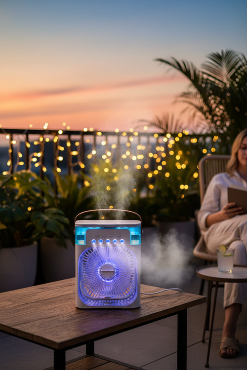 Raffrescatore lifestyle terrazza estiva LED